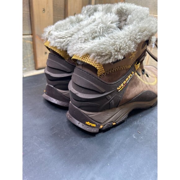 Merrell Womens Snowbound Mid Waterproof Boots Vibram Sole & 100g Primaloft sz 8 - Picture 5 of 11